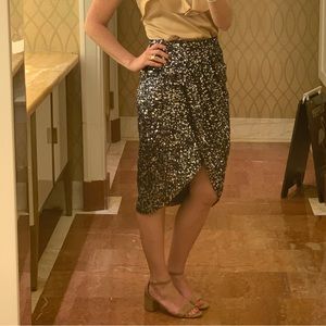 Eliza J Sequin Skirt
